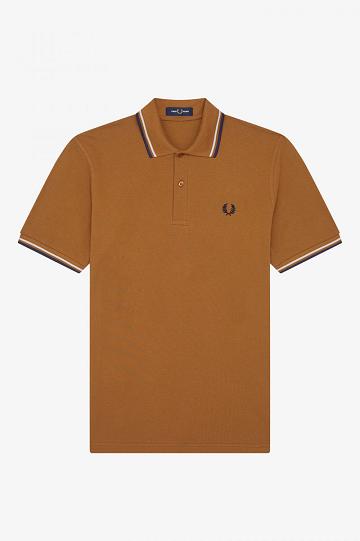 Pánské Polo Triko Fred Perry M12 Camel | CZ 1678WNBY